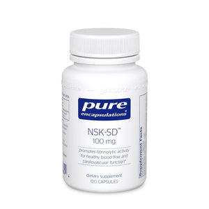 A bottle of Pure NSK-SD™ (Nattokinase) 100 mg