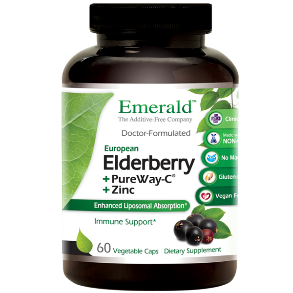European Elderberry PureWay-C Zinc - Emerald - 60 capsules