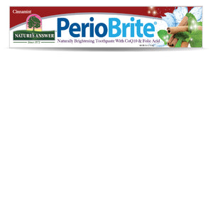 PerioBrite Natural Toothpaste is Dentist Formulated  Naturally Brightens Teeth  PerioBrite Natural Toothpaste includes With CoQ10 & Folic Acid  Promotes Healthy Teeth & Gums*  Naturally Moistens Gums*  Alcohol & Fluoride Free  No Artificial Sweeteners or Preservatives