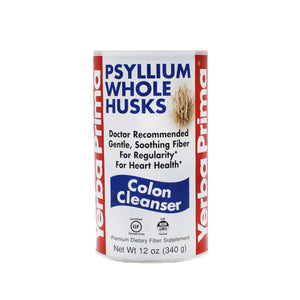 A jar of Yerba Prima Psyllium Husks Whole - Colon Cleanser