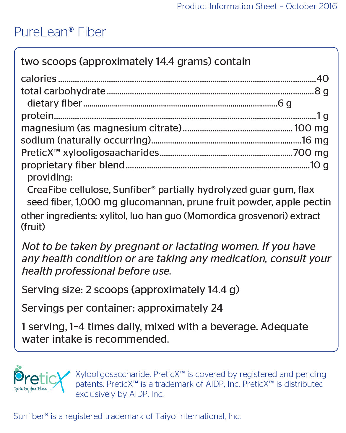 A jar of Pure PureLean® Fiber