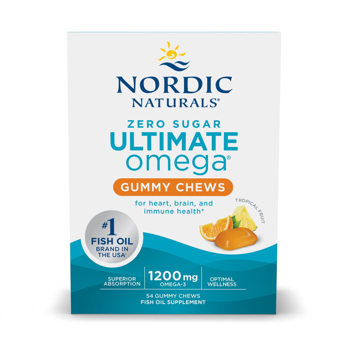 Nordic Naturals Ultimate Omega Gummy Chews 54 gummy chews tropical