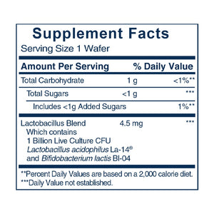 Chewable Acidophilus 1 billion Strawberry Wafers American Health supplement facts