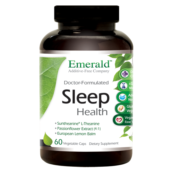 A bottle of Emerald Sleep Health