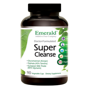A jar of Emerald Super Cleanse