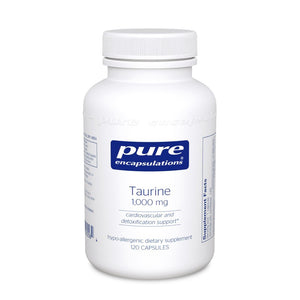 A bottle of Pure Taurine 1,000 mg