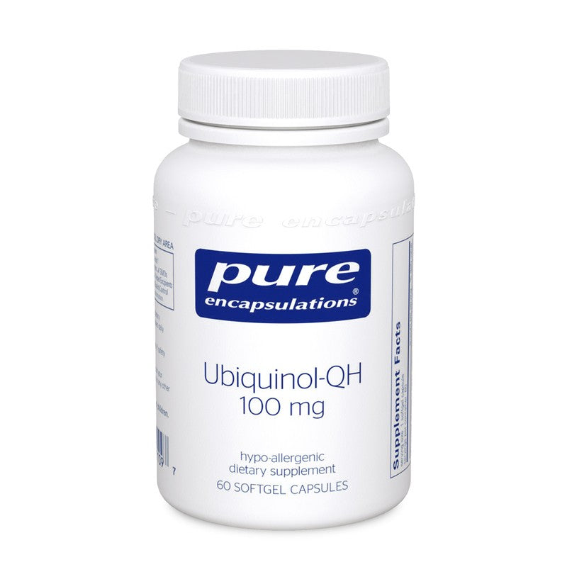 A bottle of Pure Ubiquinol-QH 100 mg
