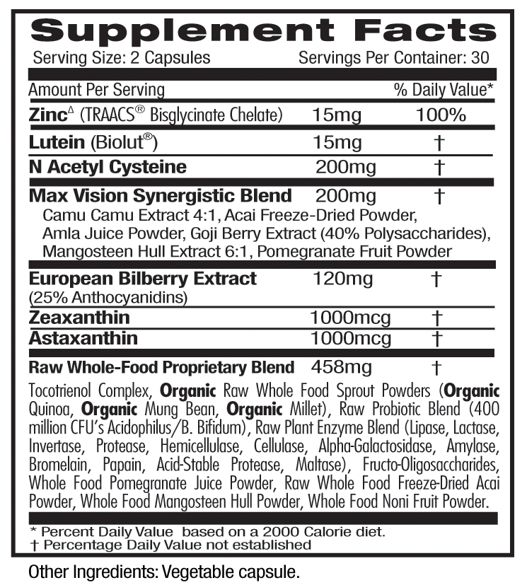 A bottle of Emerald Vision Health