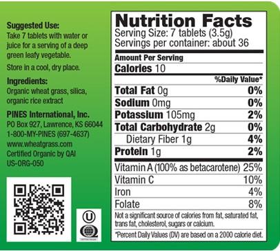 Wheat Grass 500Mg - Pines International