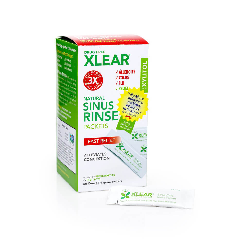 Xlear Natural Sinus Rinse Packets - 50 count / 6 gram each ...