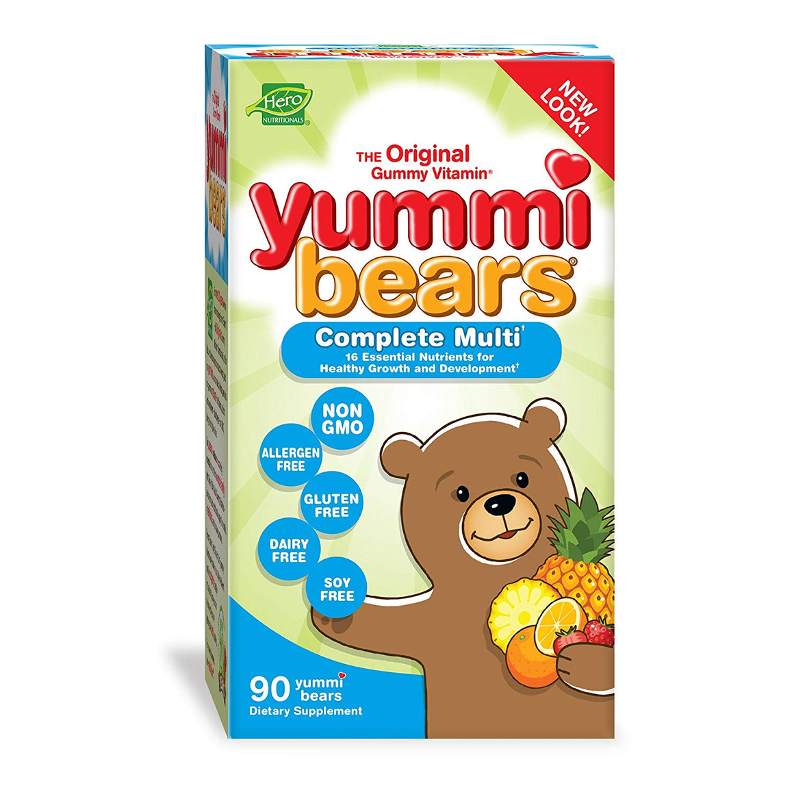 A package of Hero Nutritionals Yummi Bears Complete Multi