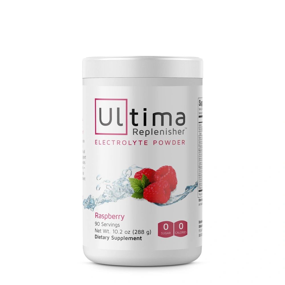 A jar of Ultima Replenisher - Raspberry