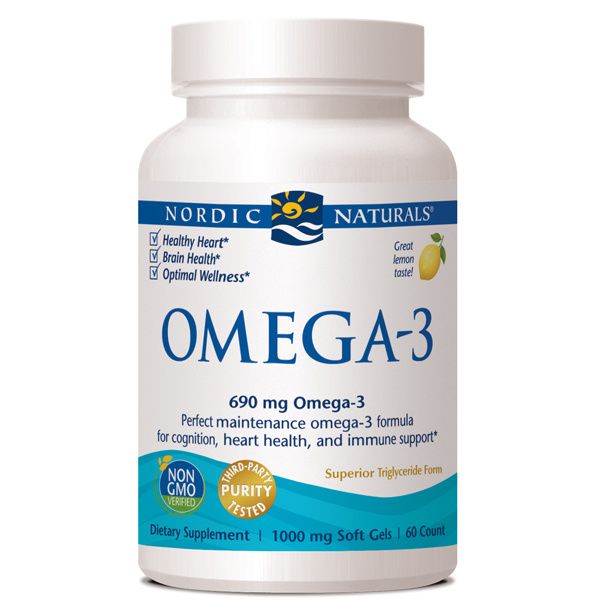 A bottle of Nordic Naturals Omega-3