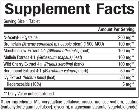 A bottle of Natural Factors Lung, Bronchial & Sinus Health