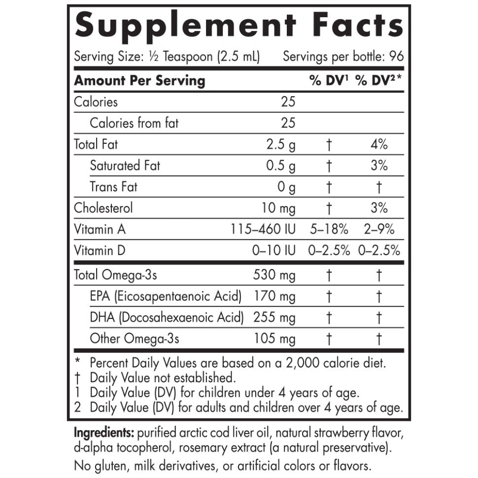 A bottle of Nordic Naturals Children's DHA 8 fl oz - Strawberry