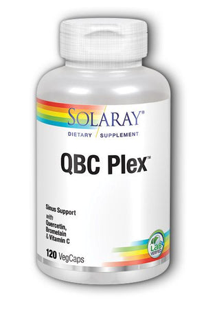 A bottle of Solaray QBC Plex