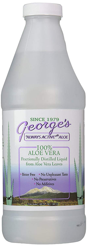 A bottle of George's Aloe Vera Aloe Liquid