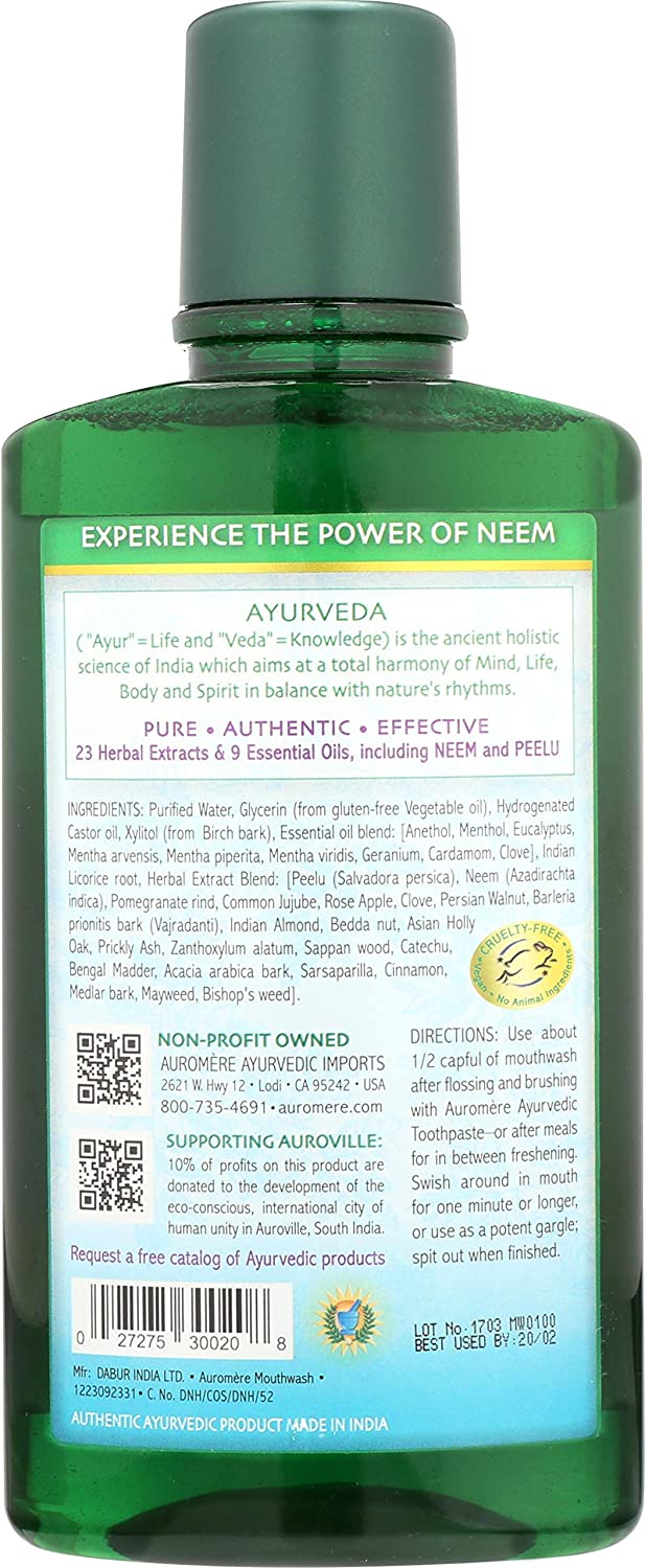 Ayurvedic Mouthwash - Auromere - 16 fl oz