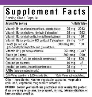Supplement Facts  for Bluebonnet CellularActive® Coenzyme B-Complex