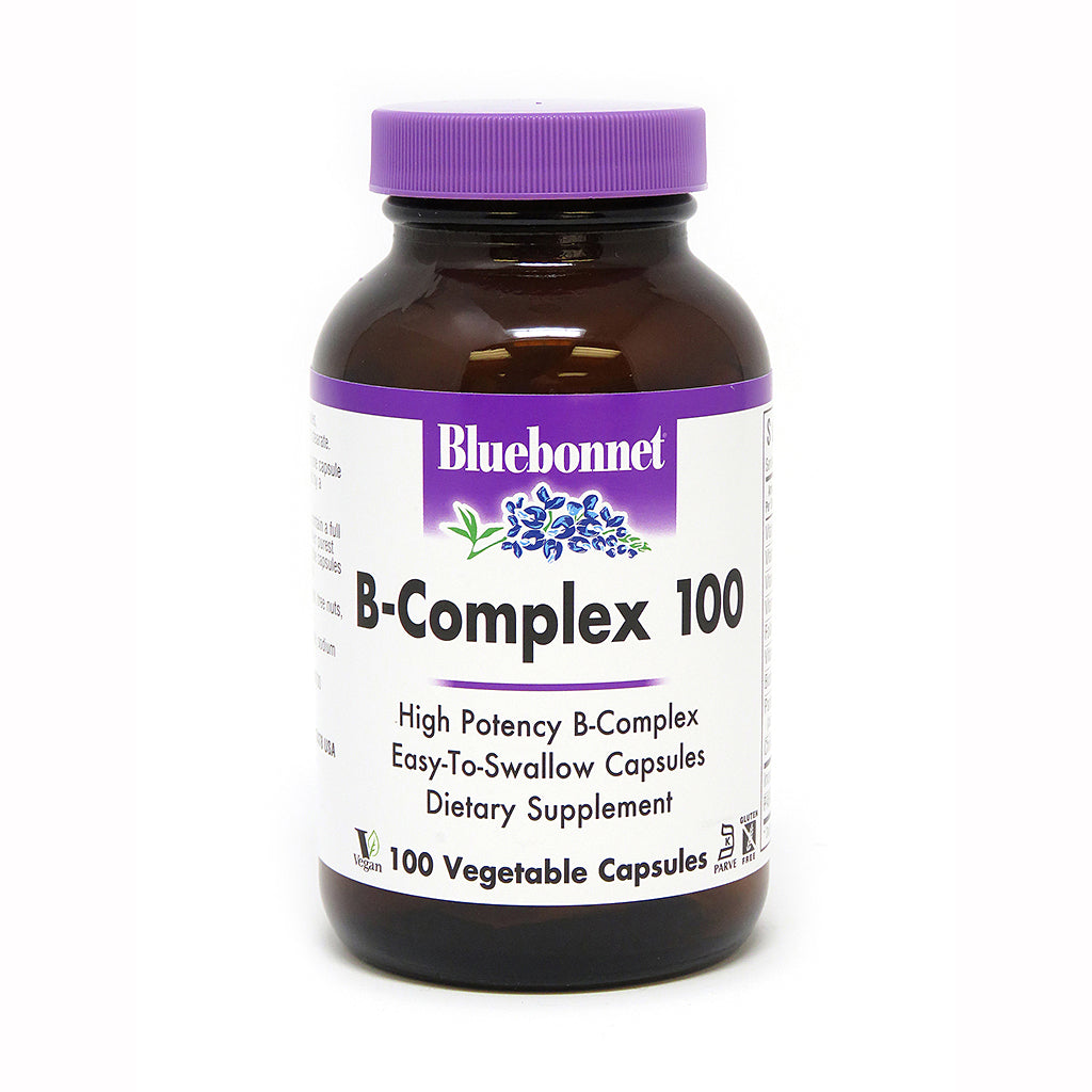 A jar of Bluebonnet B-Complex 100