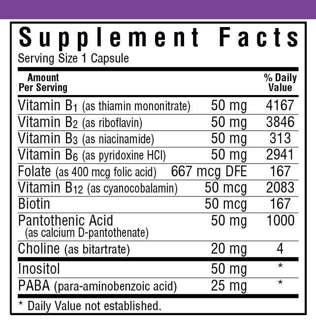 A jar of Bluebonnet B-Complex 50