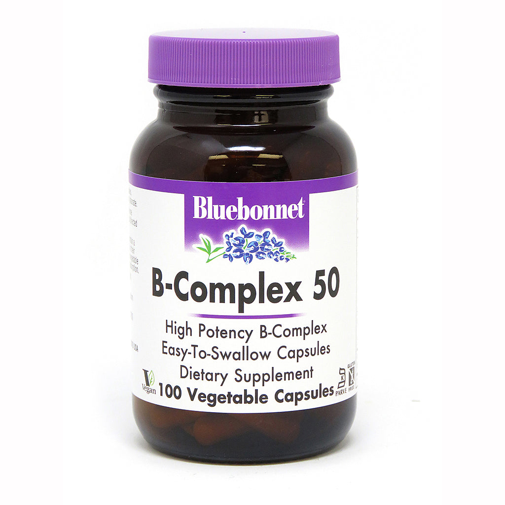 A jar of Bluebonnet B-Complex 50