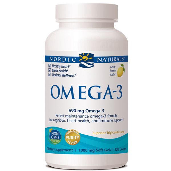 A bottle of Nordic Naturals Omega-3