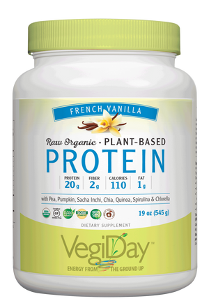 VegiDay™ Raw Organic Plant-Based Protein French Vanilla