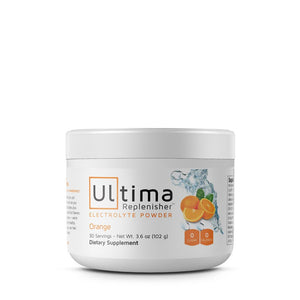 A jar of Ultima Replenisher - Orange