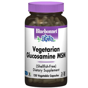 A bottle of Bluebonnet Vegetarian Glucosamine MSM (shellfish-Free)