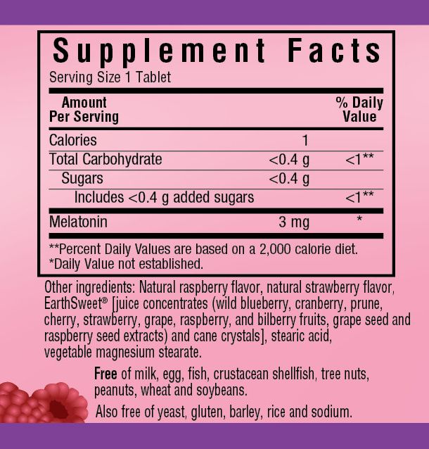 A bottle of Bluebonnet EarthSweet® Chewables Melatonin 3mg