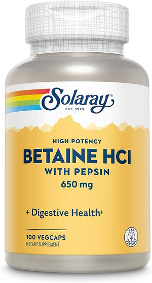 HCL with Pepsin 650 mg - Solaray
