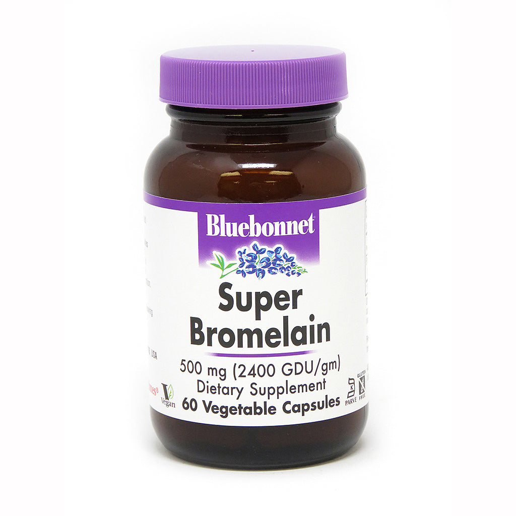 A bottle of Bluebonnet Super Bromelain 500 Mg