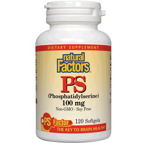 A bottle of Natural Factors Phosphatidylserine 100 mg