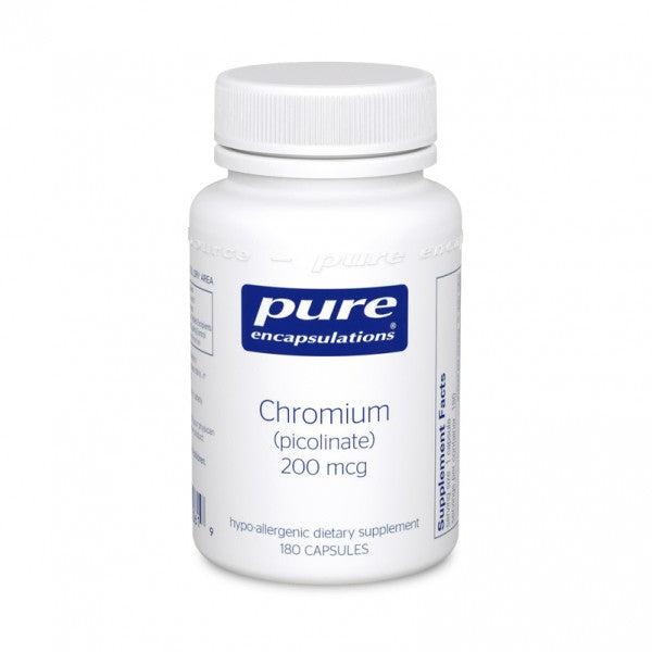 A bottle of Pure Chromium (picolinate) 200 mcg