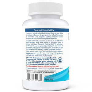Back of bottle with additional information for Nordic Naturals Curcumin Gummies