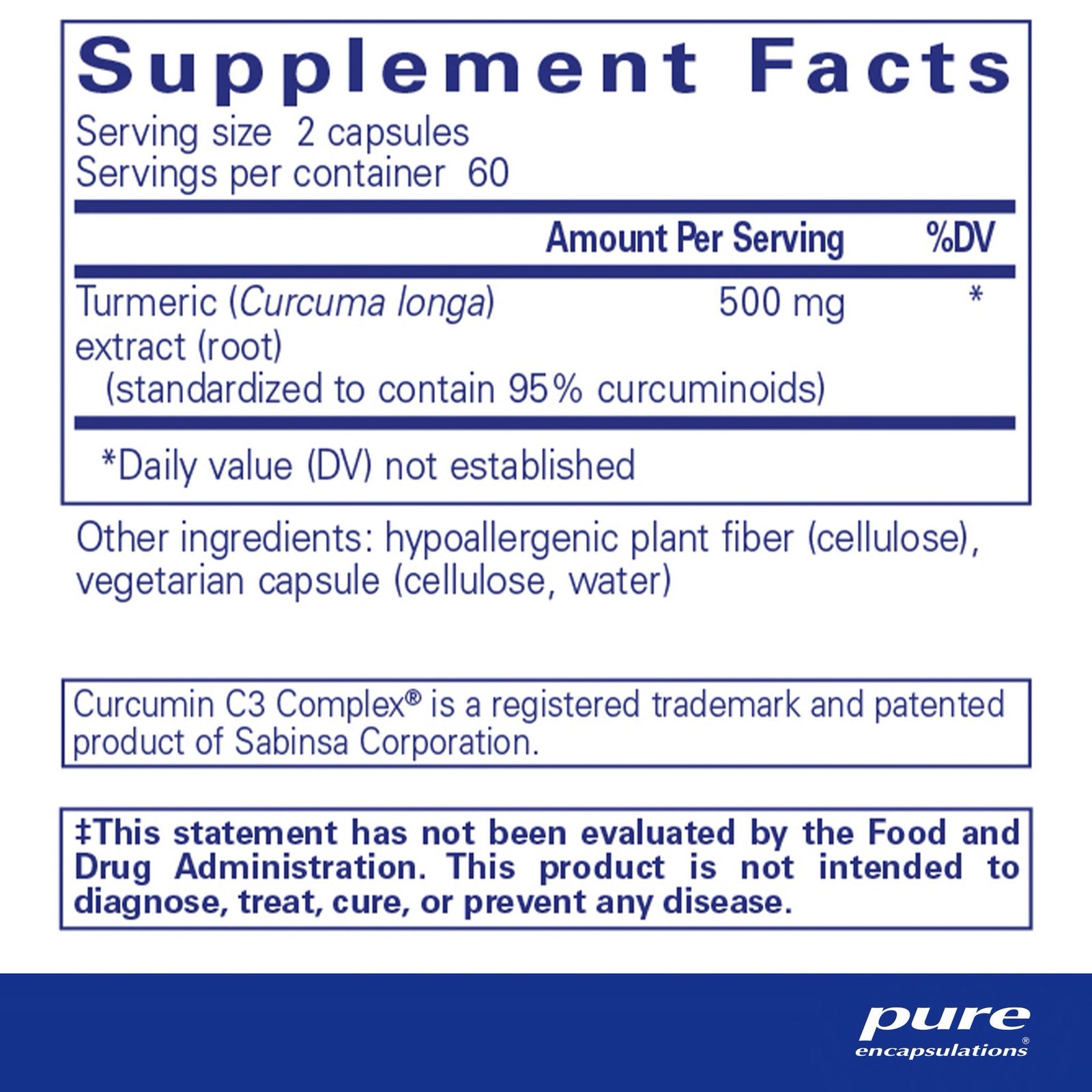 Curcumin - Pure Encapsulations - 120 capsules