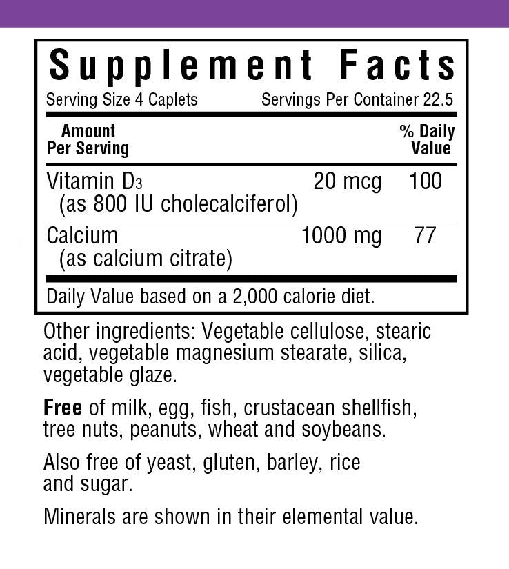 A bottle of Bluebonnet Calcium Citrate Plus Vitamin D3