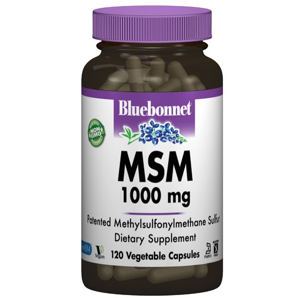 A bottle of Bluebonnet MSM 1000 mg