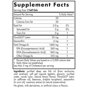 Supplement Facts for Nordic Naturals Omega Vision