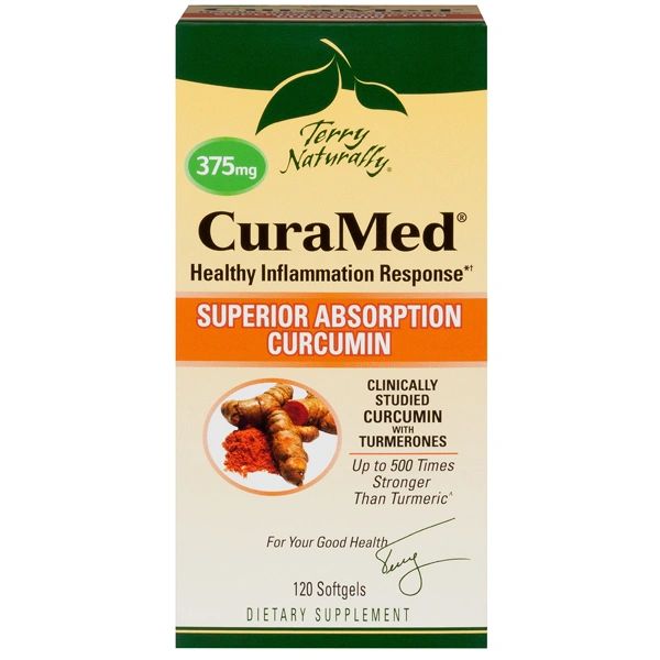 A package of Terry Naturally CuraMed® 375 mg
