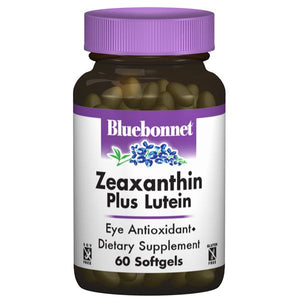 A bottle of Bluebonnet Zeaxanthin Plus Lutein