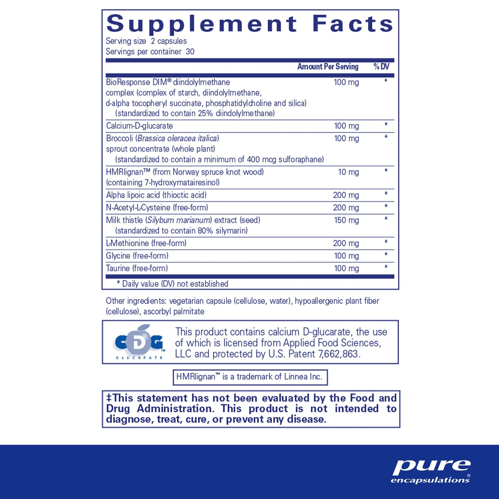 DIM Detox - Pure Encapsulations - 60 capsules