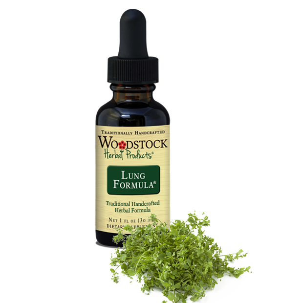 A bottle of Woodstock Herbal Products Lung Formula