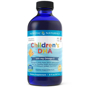 A bottle of Nordic Naturals Children's DHA 8 fl oz - Strawberry
