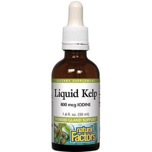 A bottle of Natural Factors Liquid Kelp 800 mcg Iodine