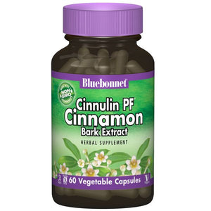 A bottle of Bluebonnet Cinnulin PF® Cinnamon Bark Extract