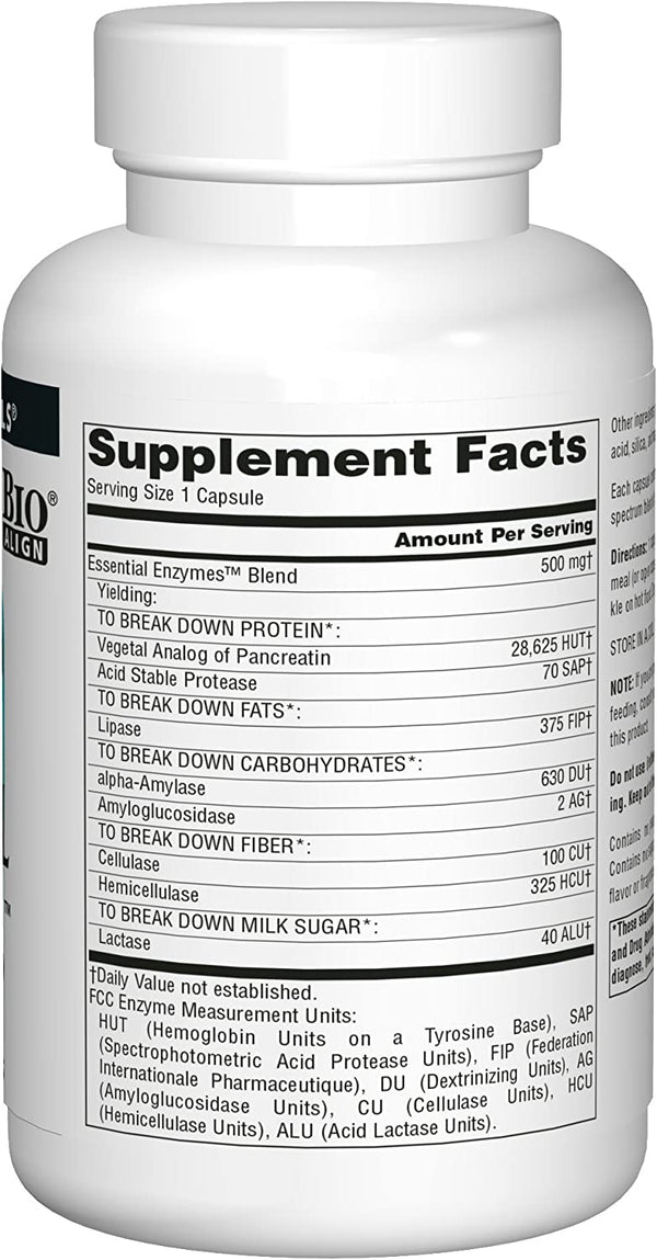 Daily Essential Enzymes - Source Naturals - 240 capsules - Healthquest ...
