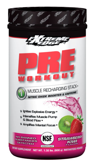 A jar of Bluebonnet Extreme Edge® Pre Workout