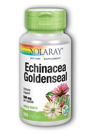 A bottle of Solaray Echinacea Goldenseal